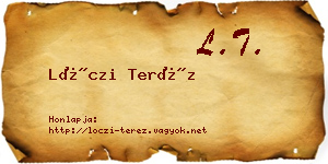 Lóczi Teréz névjegykártya